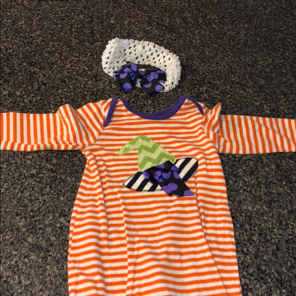 Peaches and Cream Halloween outfit 3/6m